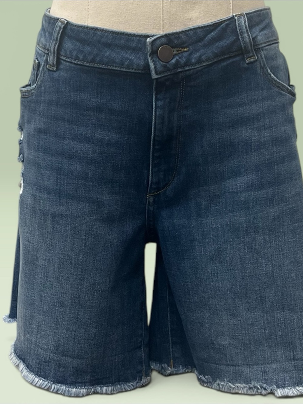 *LIKE NEW* DL1961 Women's Dark Blue Frayed Hem Jean Shorts